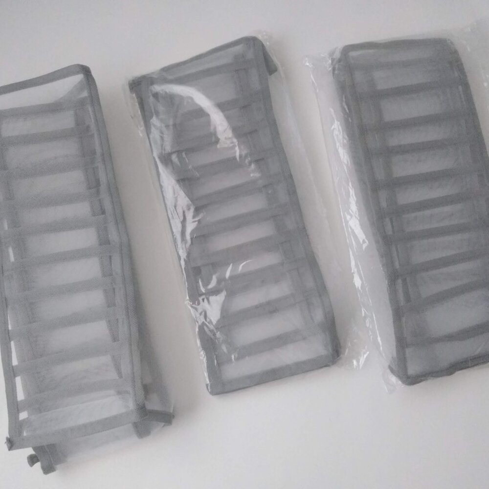 Mesh UnderGarment Organizers Grey Set of 2